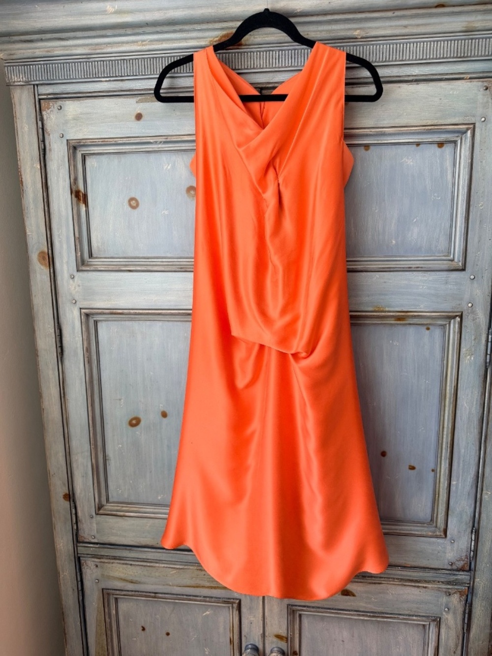 Roland Mouret Salmon COlor Silk Cocktail Dress Size 6